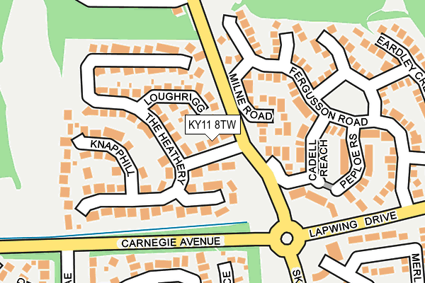 KY11 8TW map - OS OpenMap – Local (Ordnance Survey)