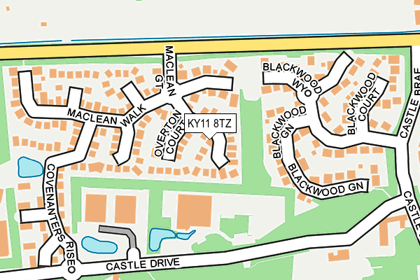 KY11 8TZ map - OS OpenMap – Local (Ordnance Survey)