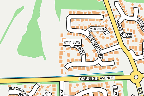 KY11 8WG map - OS OpenMap – Local (Ordnance Survey)