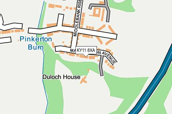 KY11 8XA map - OS OpenMap – Local (Ordnance Survey)