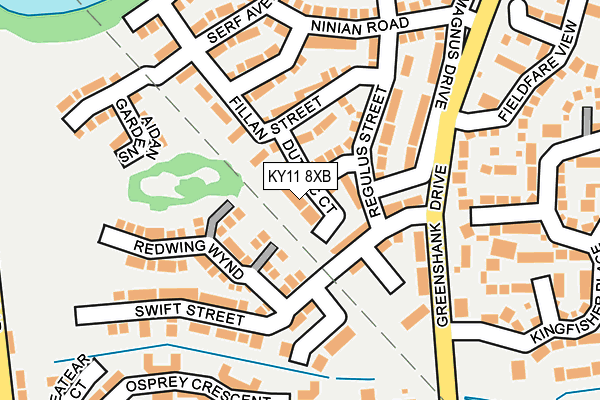 KY11 8XB map - OS OpenMap – Local (Ordnance Survey)