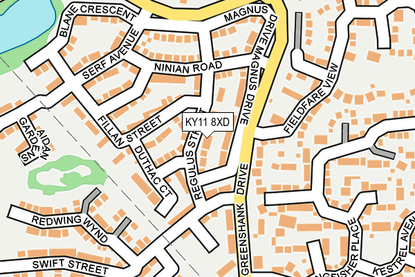 KY11 8XD map - OS OpenMap – Local (Ordnance Survey)