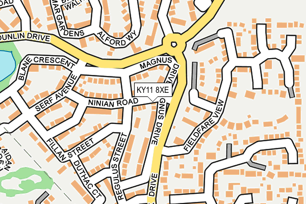 KY11 8XE map - OS OpenMap – Local (Ordnance Survey)