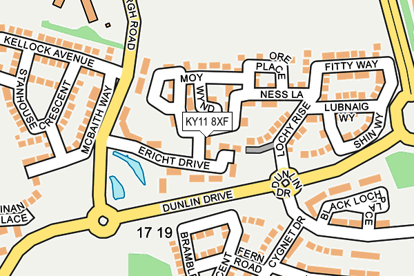 KY11 8XF map - OS OpenMap – Local (Ordnance Survey)