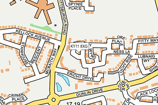 KY11 8XG map - OS OpenMap – Local (Ordnance Survey)