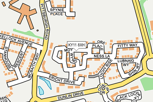 KY11 8XH map - OS OpenMap – Local (Ordnance Survey)