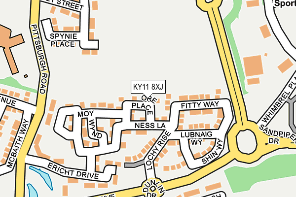 KY11 8XJ map - OS OpenMap – Local (Ordnance Survey)