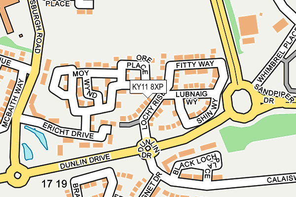 KY11 8XP map - OS OpenMap – Local (Ordnance Survey)