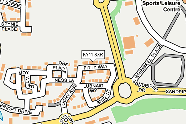 KY11 8XR map - OS OpenMap – Local (Ordnance Survey)