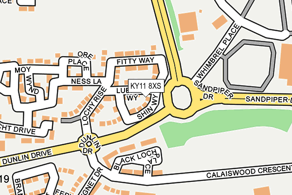 KY11 8XS map - OS OpenMap – Local (Ordnance Survey)