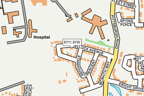 KY11 8YW map - OS OpenMap – Local (Ordnance Survey)