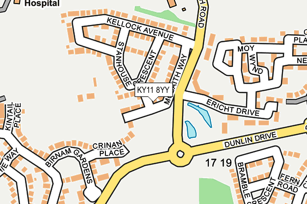 KY11 8YY map - OS OpenMap – Local (Ordnance Survey)
