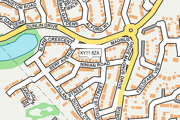 KY11 8ZA map - OS OpenMap – Local (Ordnance Survey)