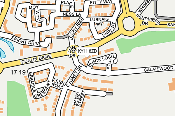 KY11 8ZD map - OS OpenMap – Local (Ordnance Survey)