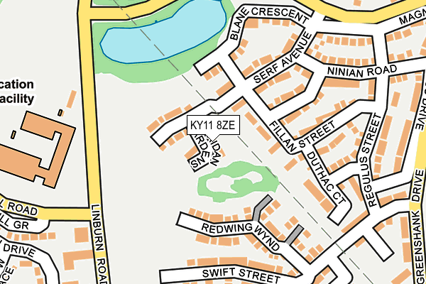 KY11 8ZE map - OS OpenMap – Local (Ordnance Survey)