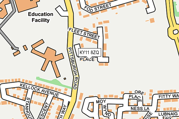 KY11 8ZQ map - OS OpenMap – Local (Ordnance Survey)