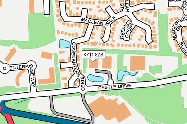 KY11 8ZS map - OS OpenMap – Local (Ordnance Survey)