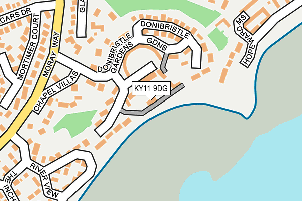 KY11 9DG map - OS OpenMap – Local (Ordnance Survey)