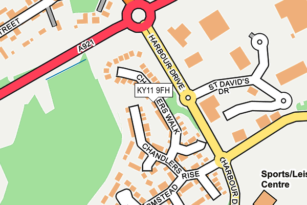 KY11 9FH map - OS OpenMap – Local (Ordnance Survey)