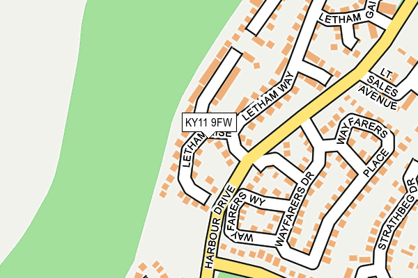 KY11 9FW map - OS OpenMap – Local (Ordnance Survey)