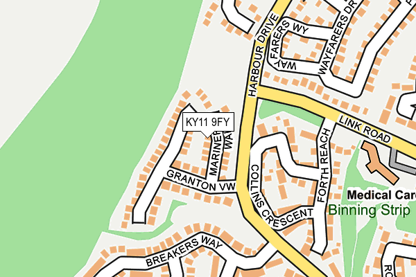 KY11 9FY map - OS OpenMap – Local (Ordnance Survey)