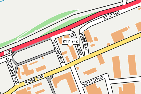 KY11 9FZ map - OS OpenMap – Local (Ordnance Survey)