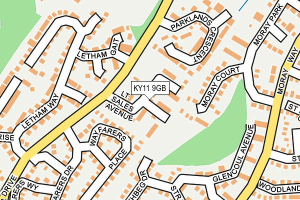 KY11 9GB map - OS OpenMap – Local (Ordnance Survey)