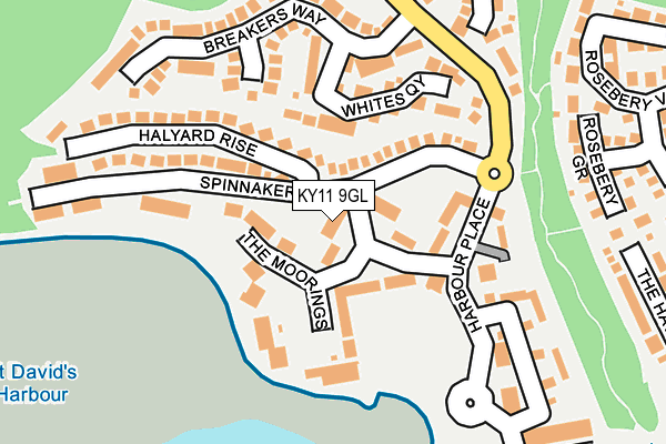 KY11 9GL map - OS OpenMap – Local (Ordnance Survey)