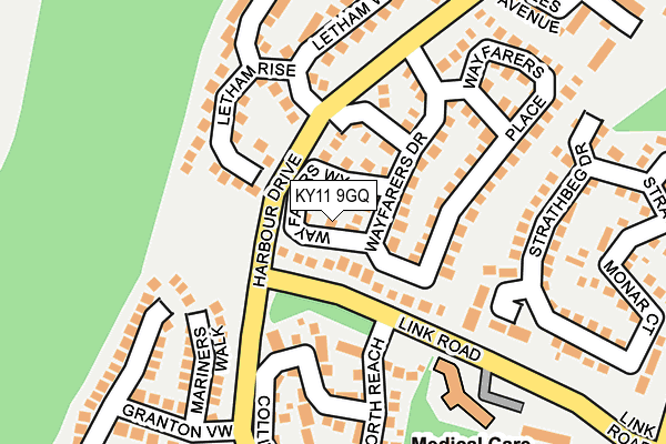 KY11 9GQ map - OS OpenMap – Local (Ordnance Survey)