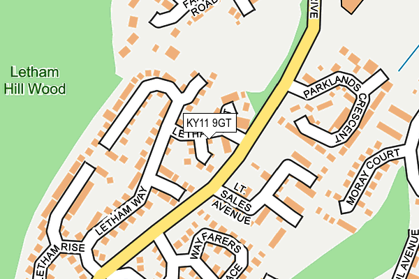 KY11 9GT map - OS OpenMap – Local (Ordnance Survey)