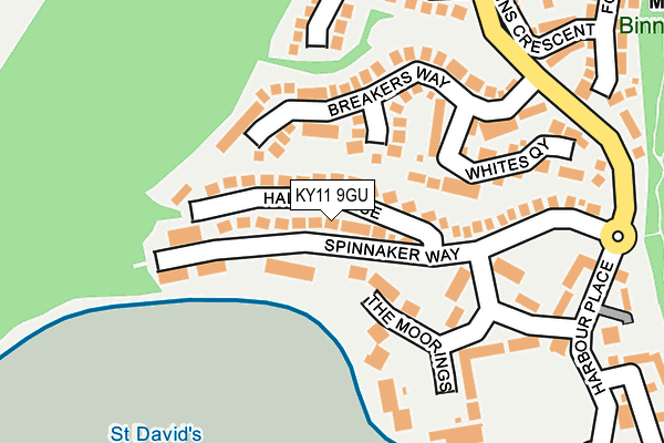 KY11 9GU map - OS OpenMap – Local (Ordnance Survey)