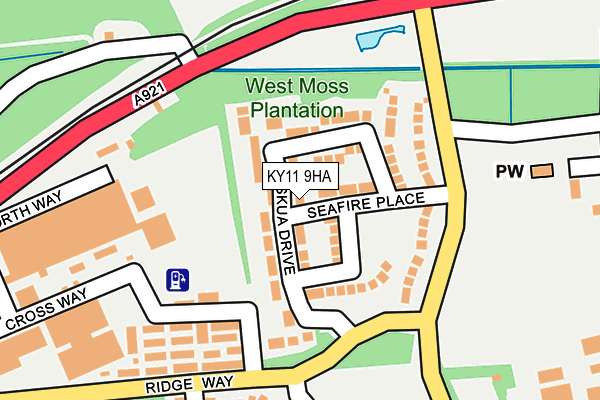 KY11 9HA map - OS OpenMap – Local (Ordnance Survey)