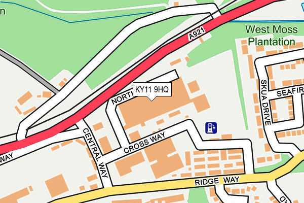 KY11 9HQ map - OS OpenMap – Local (Ordnance Survey)