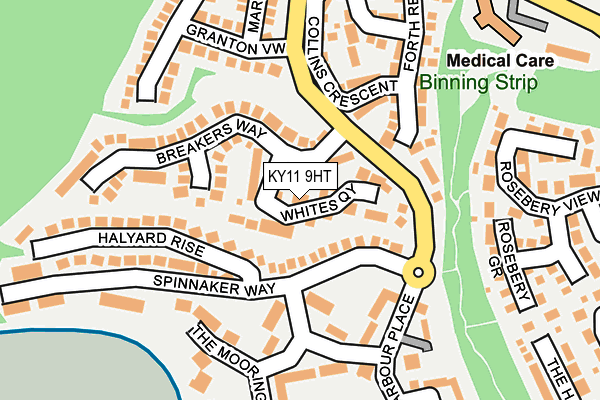 KY11 9HT map - OS OpenMap – Local (Ordnance Survey)