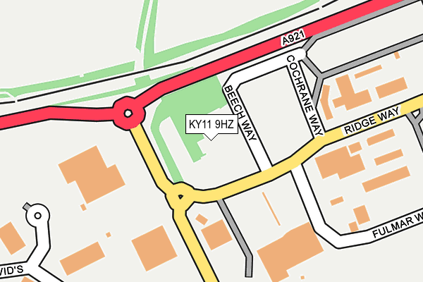 KY11 9HZ map - OS OpenMap – Local (Ordnance Survey)