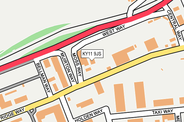 KY11 9JS map - OS OpenMap – Local (Ordnance Survey)