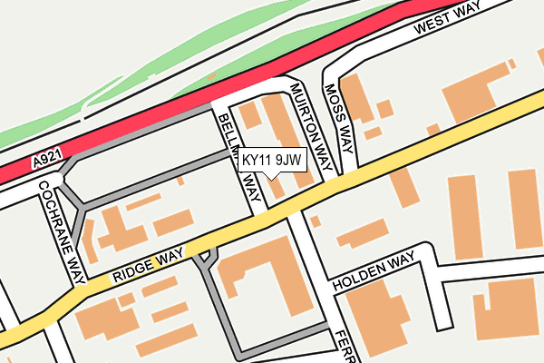 KY11 9JW map - OS OpenMap – Local (Ordnance Survey)