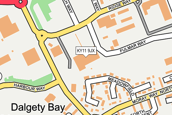 KY11 9JX map - OS OpenMap – Local (Ordnance Survey)