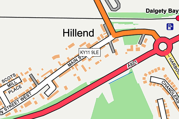 KY11 9LE map - OS OpenMap – Local (Ordnance Survey)