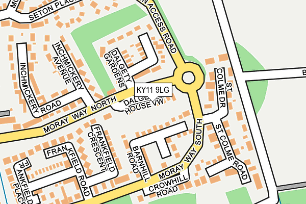 KY11 9LG map - OS OpenMap – Local (Ordnance Survey)