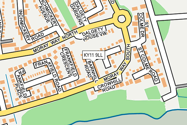 KY11 9LL map - OS OpenMap – Local (Ordnance Survey)