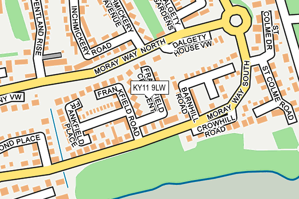 KY11 9LW map - OS OpenMap – Local (Ordnance Survey)