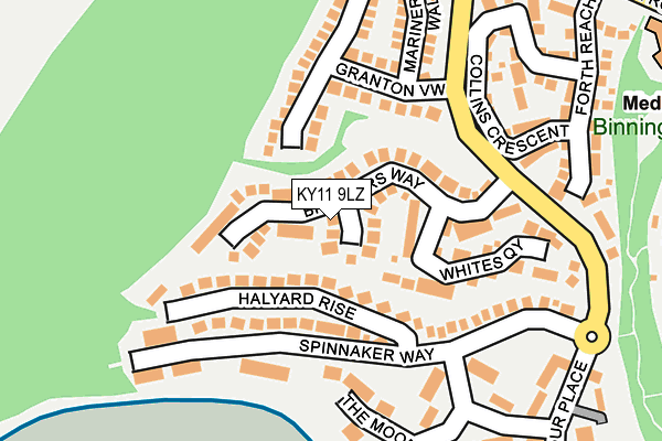 KY11 9LZ map - OS OpenMap – Local (Ordnance Survey)