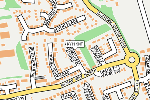 KY11 9NF map - OS OpenMap – Local (Ordnance Survey)