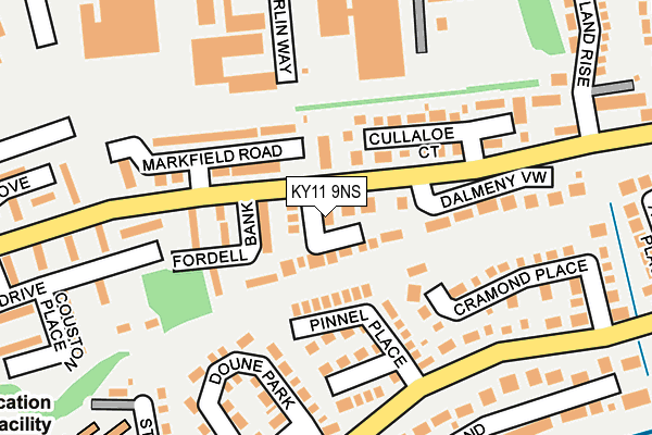 KY11 9NS map - OS OpenMap – Local (Ordnance Survey)