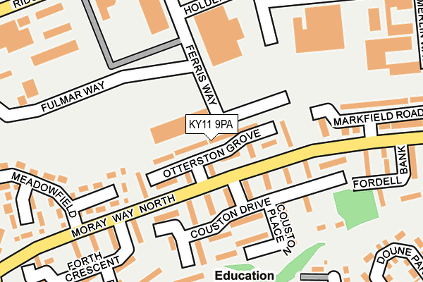 KY11 9PA map - OS OpenMap – Local (Ordnance Survey)