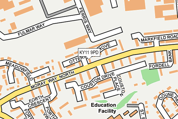 KY11 9PD map - OS OpenMap – Local (Ordnance Survey)