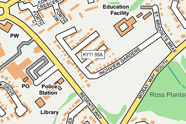 KY11 9SA map - OS OpenMap – Local (Ordnance Survey)