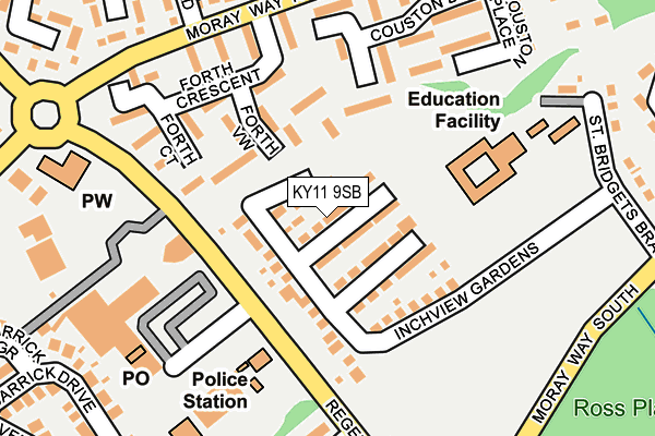KY11 9SB map - OS OpenMap – Local (Ordnance Survey)
