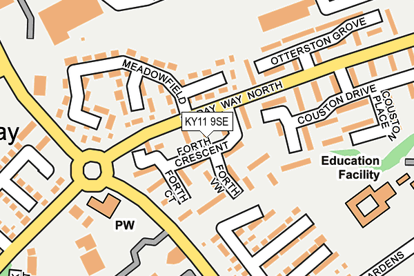 KY11 9SE map - OS OpenMap – Local (Ordnance Survey)